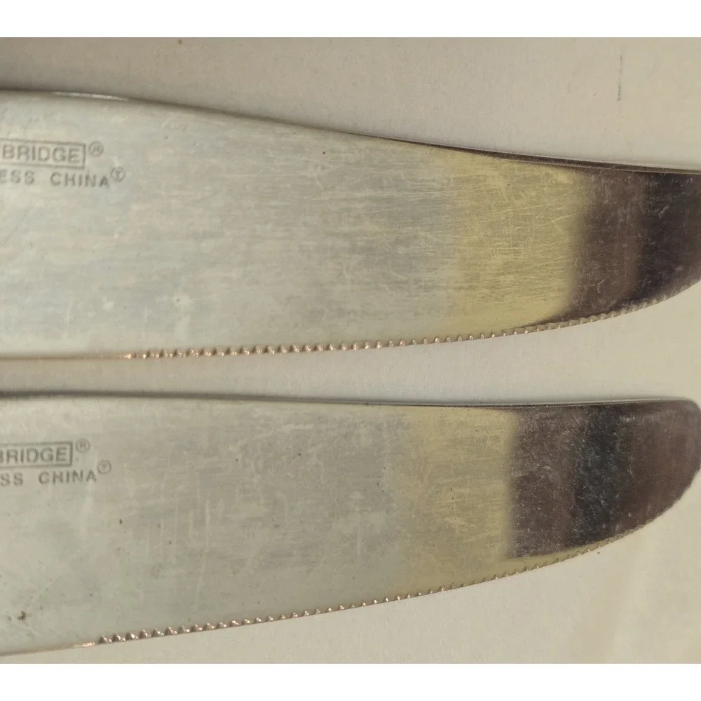 4 Lot CAMBRIDGE CBS98 Stainless Dinner Knife 9 3/8
